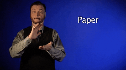 sign language paper GIF by Sign with Robert