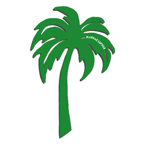 Palm Tree Beach Sticker by Markus Lupfer