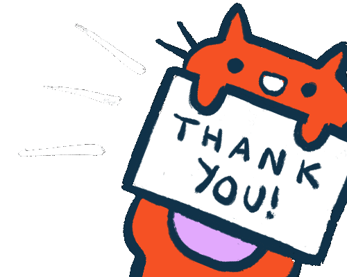 Cat Thank You Sticker