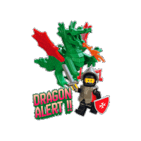 Scared Dragon Sticker