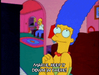 be quiet homer simpson GIF