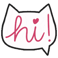 Heart Hello Sticker by Cat & Raven