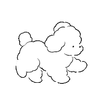 tepeso_ dog white かわいい 犬 Sticker