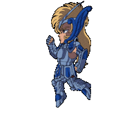 AlbioreCaballeroArgentino jumping silver saint seiya Sticker