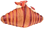 bread croissant Sticker by foodbabyny