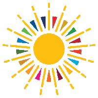 Rainbow Sun Spinning Sticker by SPIE
