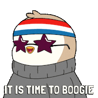 Jamming Lets Go Sticker by Pudgy Penguins