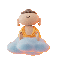 godpod nft meditation float godpod Sticker