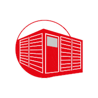 kdueberdachung rot haus kd garten Sticker