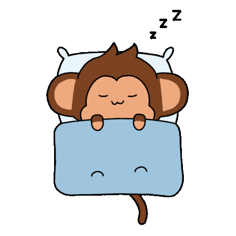Happy 40 Winks Sticker by Chimpers