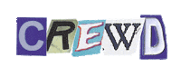 wearecrewd vintage letters crewd wearecrewd Sticker