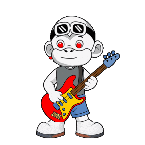 Rock Guitar Sticker by Zhot Music