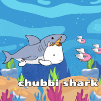 chubbiverse rainbow nft unicorn swimming GIF