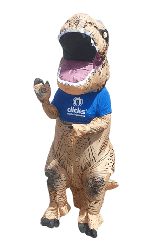 T Rex Reaction GIF by Clicks Online Business