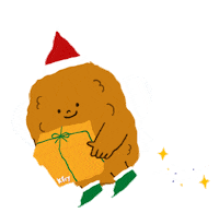 Skating Santa Claus Sticker by K Fry My