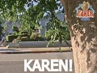 karencardstcg side eye karen peekaboo watching you GIF
