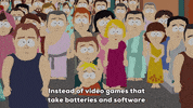 butters stotch crowd GIF by South Park 