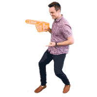 Justin Smith Pointing Left Sticker by Smith & Associates Real Estate