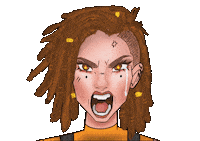 Velaviee fight sad angry fire Sticker