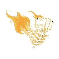 Illustration Burn Sticker