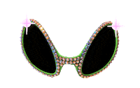 glitter glasses Sticker