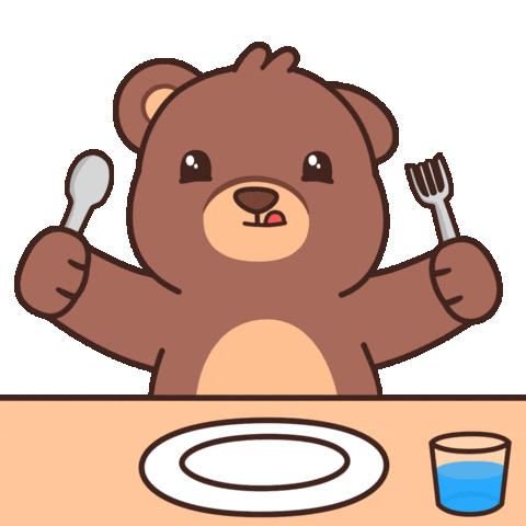 Teddy Bear Eating Sticker by BEARISH