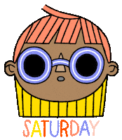 Saturday Morning Illustration Sticker by Anke Weckmann