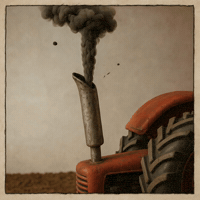 Red Tractor Smoke GIF by Alex Boya