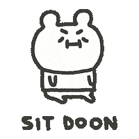 Tired Sit Down Sticker by Simian Reflux