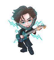 Rock Guitar Sticker