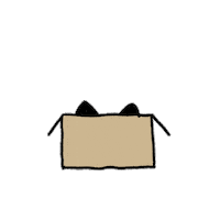 Cat Box Sticker by bubble