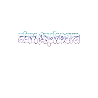 atmosphaera gradient bouncing wordmark atmosphaera Sticker