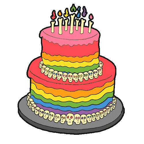 Birthday Cake Party Sticker by Ramin Nazer