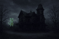 HeroGalaxyNFT cat ghost spooky kitty GIF