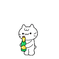 Happy New Year Cat Sticker by Mikitti