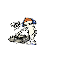 Scratching Hip Hop Sticker