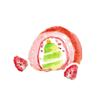 imdaphne love food christmas cake Sticker