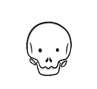albasketch halloween spooky skull autumn Sticker