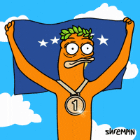 Gold Medal Flag GIF by shremps