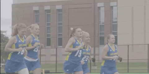 ncaa sports running GIF by Delaware Blue Hens