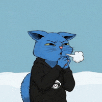 Freezing Blue Cat GIF by Doge Pound