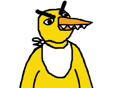 Hungry Nom Nom Sticker by Angry Duck