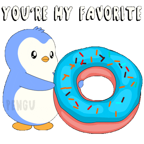 Dunkin Donuts Eating Sticker by Pudgy Penguins