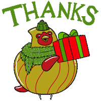 Merry Christmas Thank You Sticker by Holler Studios