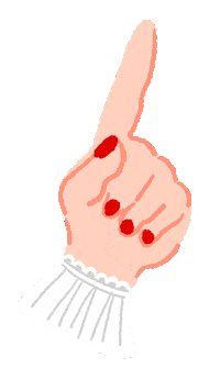 mememiho1994 illustration finger attention イラスト Sticker