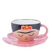 vanillavice tea cha frida teacup Sticker