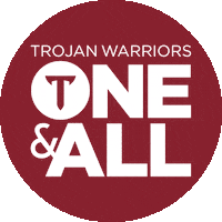 One And All Trojans Sticker by troyuniversity
