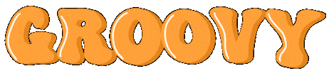 Orange Seventies Sticker