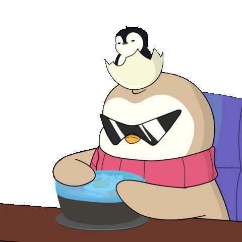 Hungry Breakfast Sticker by Pudgy Penguins