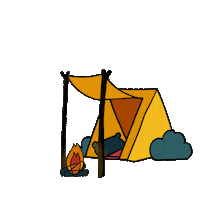 Pocket_Kira summer vibe forest camping Sticker